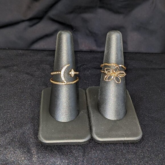 Stackable Gold Rings Set (x4) - Picture 1 of 9